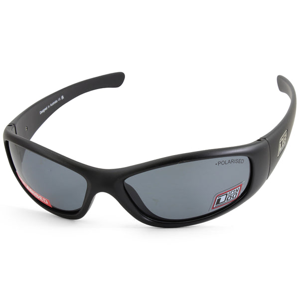 Dirty Dog Buzzer Satin Black/Grey Polarised Men's Sunglasses 53686
