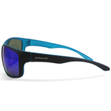 Dirty Dog Splint Satin Black on Blue/Blue Mirror Polarised Men's Sunglasses 53671