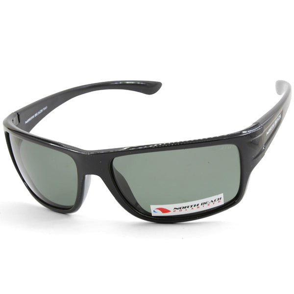 North Beach Gwyniad 70441 Black Gloss/Grey Polarised Mens Sunglasses