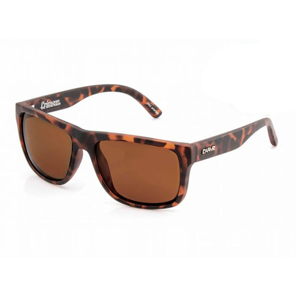Carve Crimson Matte Brown Tort Brown Polarised Lens Sunglasses