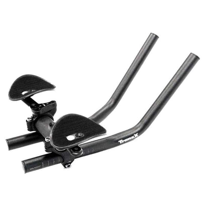 Tranz X Triathlon Tri-Bars 25.4 - 31.8mm Adjustable With Cold Forged Clamp Set