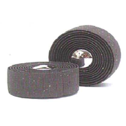 Velo Handlebar Cork Gel Cushion Tape With Push in Plug - Black