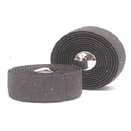 Velo Handlebar Cork Gel Cushion Tape With Push in Plug - Black