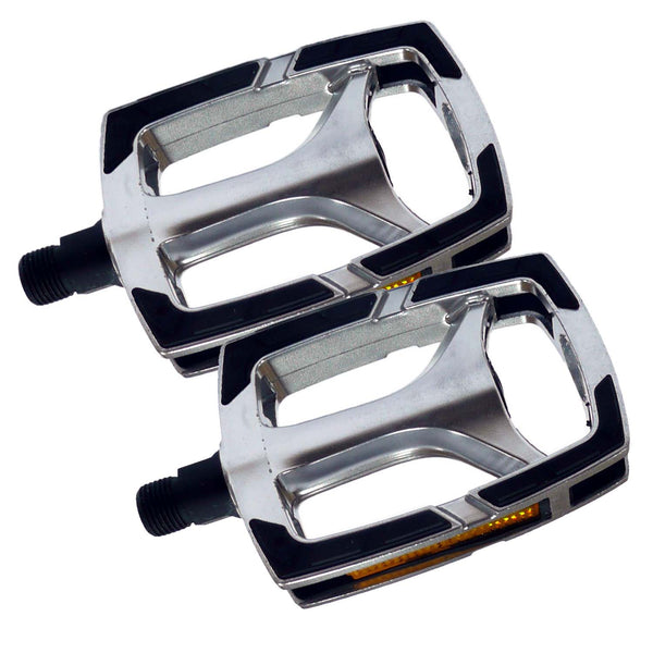 Alloy Bike Pedal Replacement Set with Non Slip Tread 9/16" Thread