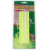High-Visibility Yellow Fluro Bike Safety Trouser or Arm Band 2-Pack