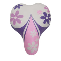 DDK Junior Girls Sculpted Padded Bike Seat with Clamp Pink Purple