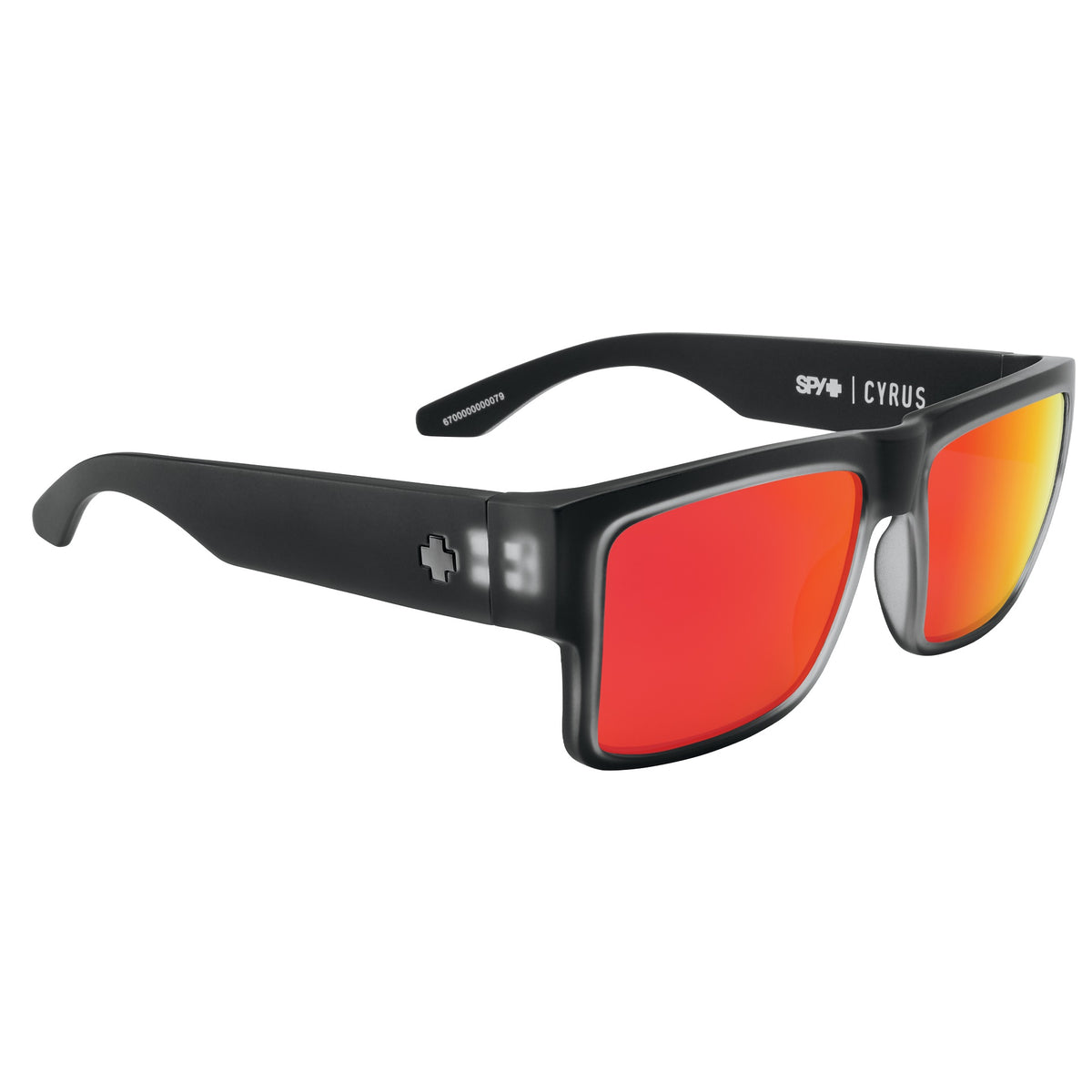 Spy Cyrus Matte Black Ice HD+ Red Spectra Mirror Polarised Men's Sunglasses