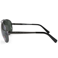 Dirty Dog Doffer 53101 Polished Gunmetal/Green Men's Polarised Pilot Sunglasses