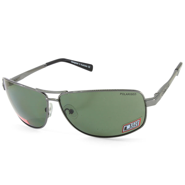 Dirty Dog Steed 52888 Gunmetal/Grey-Green Polarised Men's Pilot Sunglasses