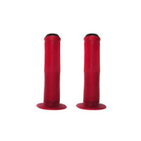 Bulletproof 140mm Mountain Bike Mushroom Grips with end plug Red