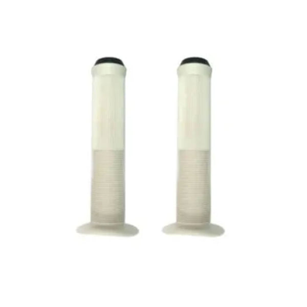 Bulletproof 140mm Mountain Bike Mushroom Grips with end plug White