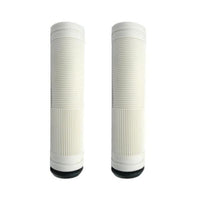 Bulletproof Mountain Bike Grips 130mm with Black End Plugs White