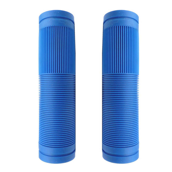 Bulletproof Coloured Rubber Mountain Bike Grips 130mm with Closed Ends Blue