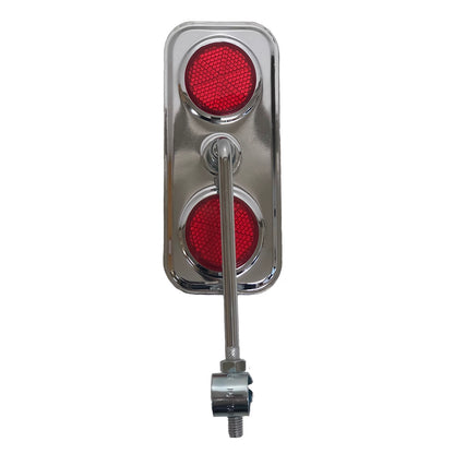 Proseries Rectangular Handlebar Mounted Bike Mirror with Reflectors