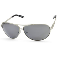 Dirty Dog Doffer 53136 Polished Silver/Mirror Men's Polarised Pilot Sunglasses