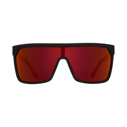 Spy Flynn Soft Matte Black Red Fade Happy Lens Sunglasses