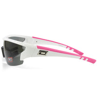 Dirty Dog Sport Wix 58042 Shiny White Pink/Grey Women's Cycling Sunglasses