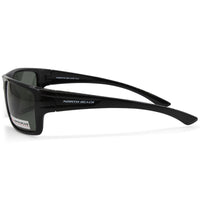 North Beach Gwyniad Black Gloss/Grey Polarised Mens Sunglasses 70441