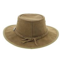 Barmah Foldaway Suede Wide Brim Bush Hat Hickory - Sizes S-XXL