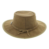 Barmah Foldaway Suede Wide Brim Bush Hat Hickory - Sizes S-XXL