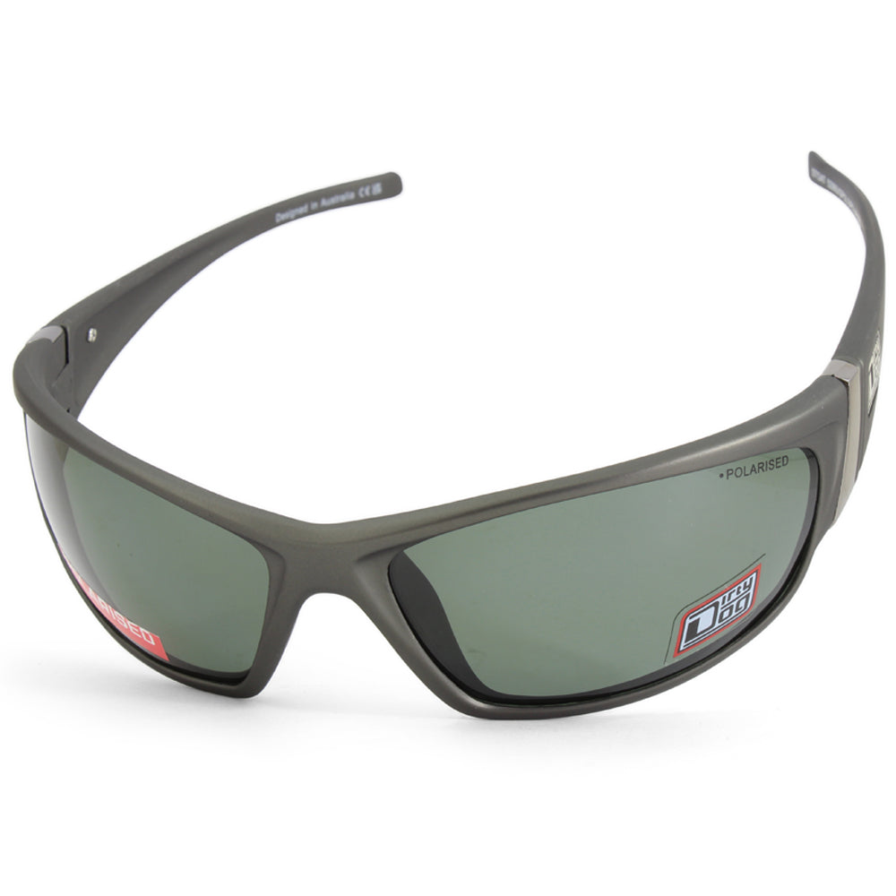 Dirty Dog Stoat Grey/Green Men's Polarised Sport Sunglasses 52993