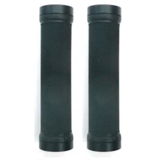 Trigram Lock-on Bike Grips Kraton Rubber 130mm with 2 side lock rings Black