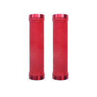Trigram Lock-on Bike Grips Kraton Rubber 130mm with 2 side lock rings Red