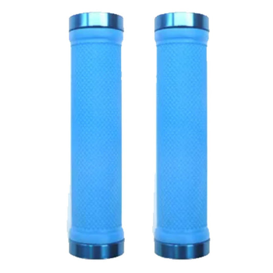 Trigram Lock-on Bike Grips Kraton Rubber 130mm with 2 side lock rings Blue
