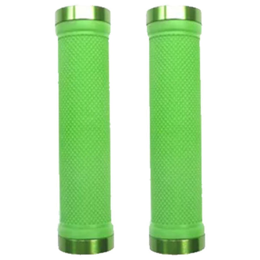 Trigram Lock-on Bike Grips Kraton Rubber 130mm with 2 side lock rings Lime