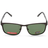 Dirty Dog Hurricane 53473 Matte Gunmetal/Green Polarised Rectangular Sunglasses