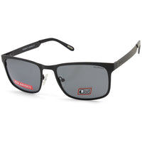 Dirty Dog Hurricane 53475 Matte Black/Grey Polarised Rectangular Sunglasses