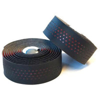Endzone 8697A Handlebar Cushion Tape Black Microfibre + Red Shockproof w/plugs