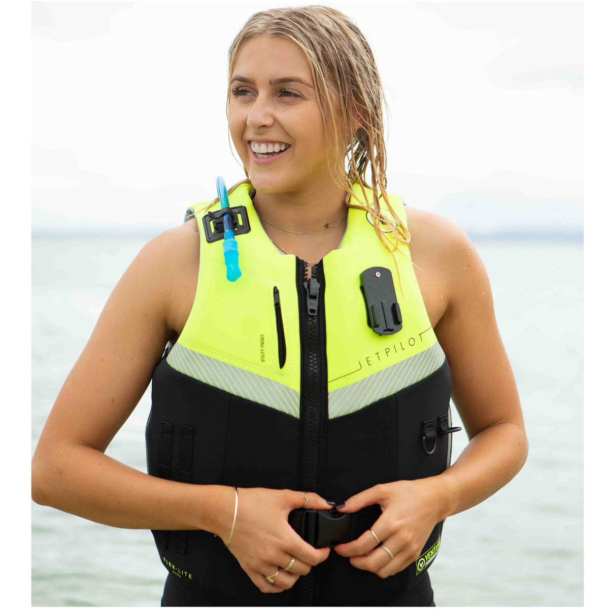 Jetpilot Venture Women's Yellow L50 Front Entry Segmented PFD Life Jacket Vest