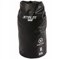 Jetpilot Venture 60L DrySafe Black Waterproof Roll-top Dry Bag Backpack