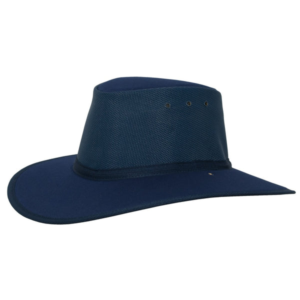 Bilby Breeze Lightweight Navy Blue Wide Brim Hat with Ventilated Mesh Gusset