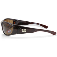 Dirty Dog Bombster 52837 Polished Dark Brown/Brown Polarised Mens Sunglasses