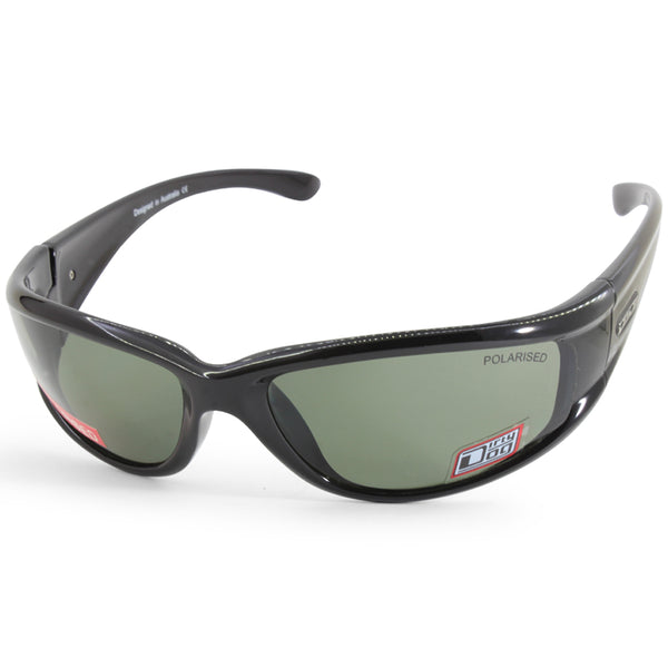 Dirty Dog Banger Polished Black/Green Polarised Men's Sport Sunglasses 52844
