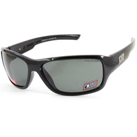 Dirty Dog Slab Polished Black/Green Polarised Men's Casual Sunglasses 53342