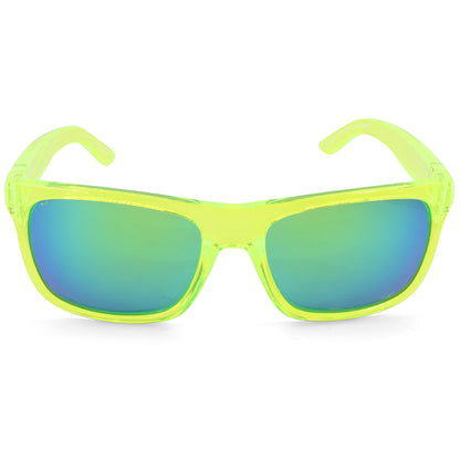 Dirty Dog Boom Crystal Lime Green/Green Mirror Polarised Unisex Sunglasses