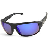 Dirty Dog Hammer Satin Black/Blue Mirror Polarised Unisex Sunglasses 53460
