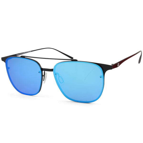 Dirty Dog Breaker Satin Black/Ice Blue Mirror Polarised Sunglasses 53479