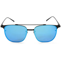 Dirty Dog Breaker Satin Black/Ice Blue Mirror Polarised Sunglasses 53479
