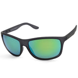 Dirty Dog Quench 53546 Crystal Satin Black/Green Mirror Polarised Sunglasses