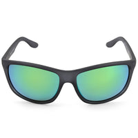 Dirty Dog Quench 53546 Crystal Satin Black/Green Mirror Polarised Sunglasses