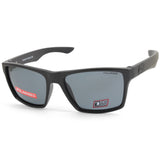 Dirty Dog Vendetta 53700 Satin Black/Grey Polarised Unisex Sunglasses