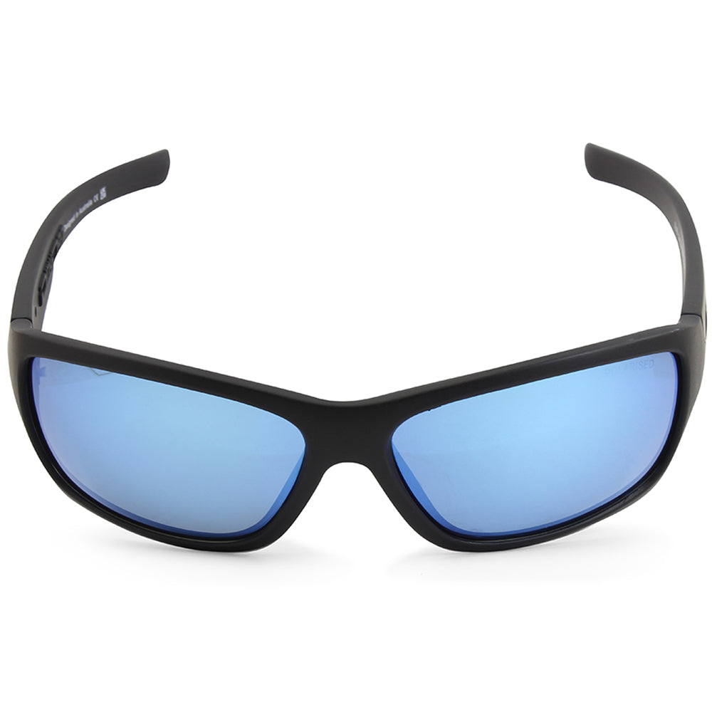 Dirty Dog Slab Satin Black/Ice Blue Mirror Polarised Men's Sunglasses