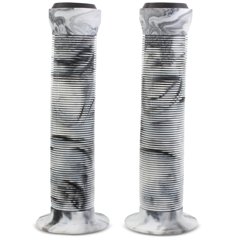 Endzone Handlz Smoke Pattern Kraton Rubber Bike Grips 147mm White/Black