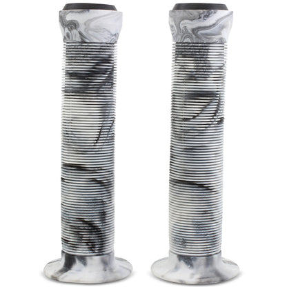 Endzone Handlz Smoke Pattern Kraton Rubber Bike Grips 147mm White/Black
