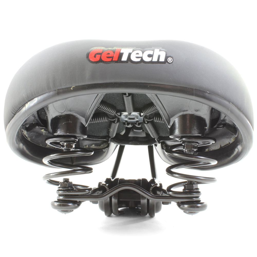 Endzone Black Webspring Bike Seat/Saddle with Gel Top and Comfort Foam