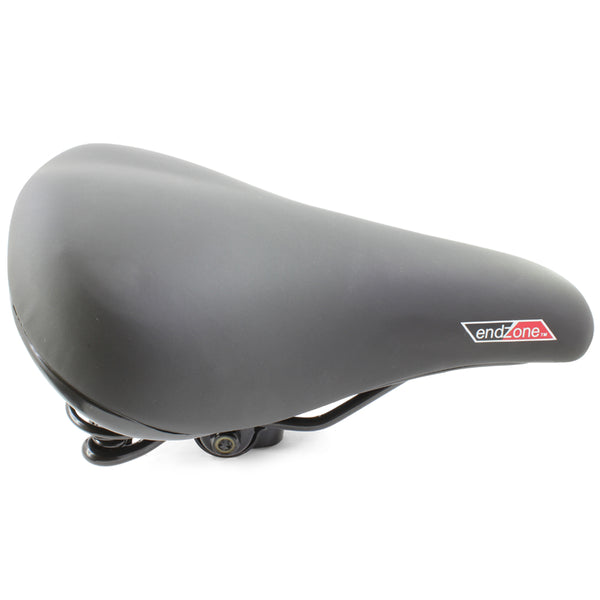 Endzone Black Webspring Bike Seat/Saddle with Gel Top and Comfort Foam